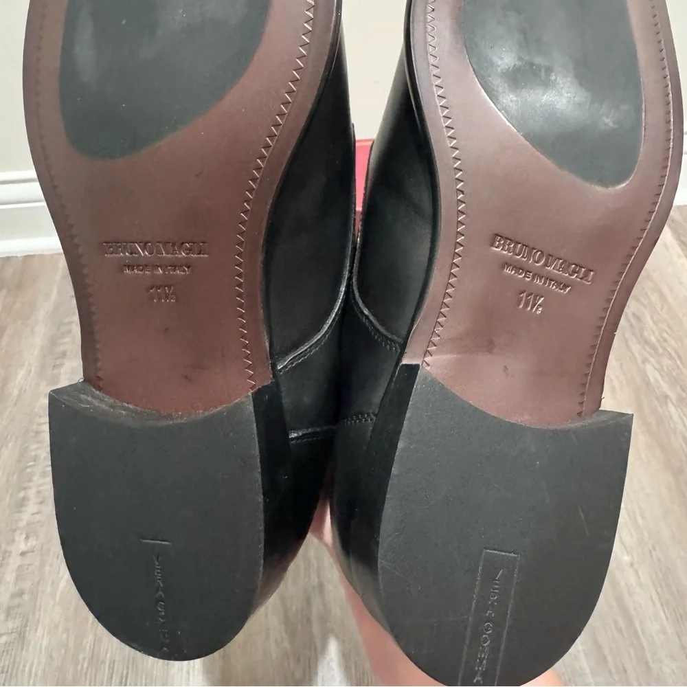 Bruno Magli Solero Classic Monk Strap Black Leather Dress Shoes